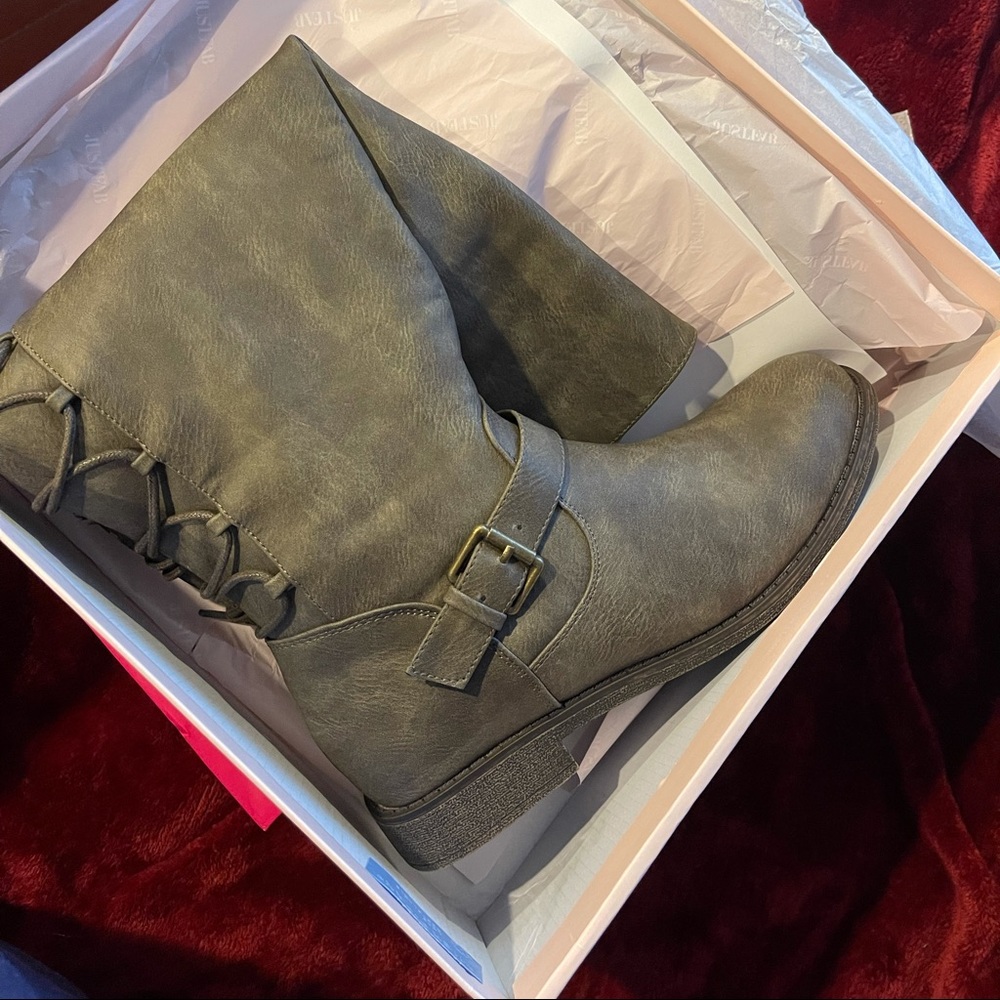 grey knees high boots